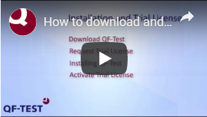 Download & install QF-Test. Request trial license