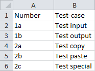 Excel data for QF-Test